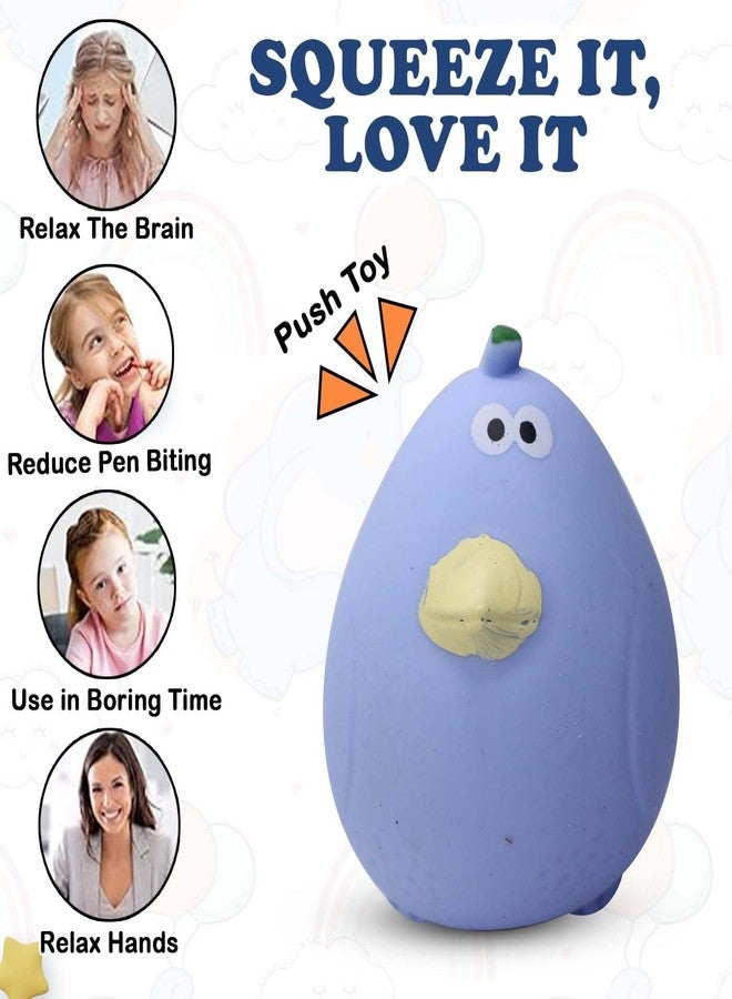 AASA Pear Shape Squeeze Toy for Kids Playing Multicolour Set of 2Pcs Pack of 1 - Image 4
